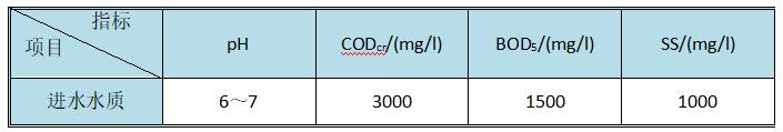 設(shè)計進水水量水質(zhì)